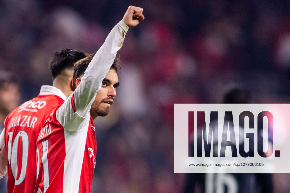 BRAGA, PORTUGAL - FEBRUARY 21: RICARDO HORTA from SC Braga is seen celebrating his goal during the Liga Portugal Betclic 2025 26 League match between SC Braga and Vitoria SC, at Estadio Municipal de Braga on February 21, 2026 in Braga, Portugal Braga Portugal - ZUMAl192 20260221_zsp_l192_044