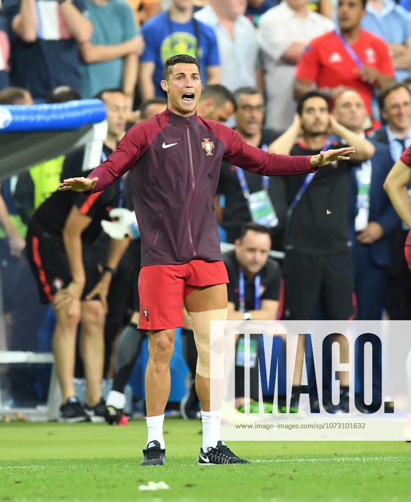 Portugal wins UEFA EURO, EM, Europameisterschaft,Fussball 2016 PARIS, FRANCE - JULY 10: Portugal s Cristiano Ronaldo is seen during the Euro 2016 final football match between Portugal and France at the Stade de France in Saint-Denis, north of Paris, France on July 10, 2016. Ile-de-France France. Editorial use only. Please get in touch for any other usage.