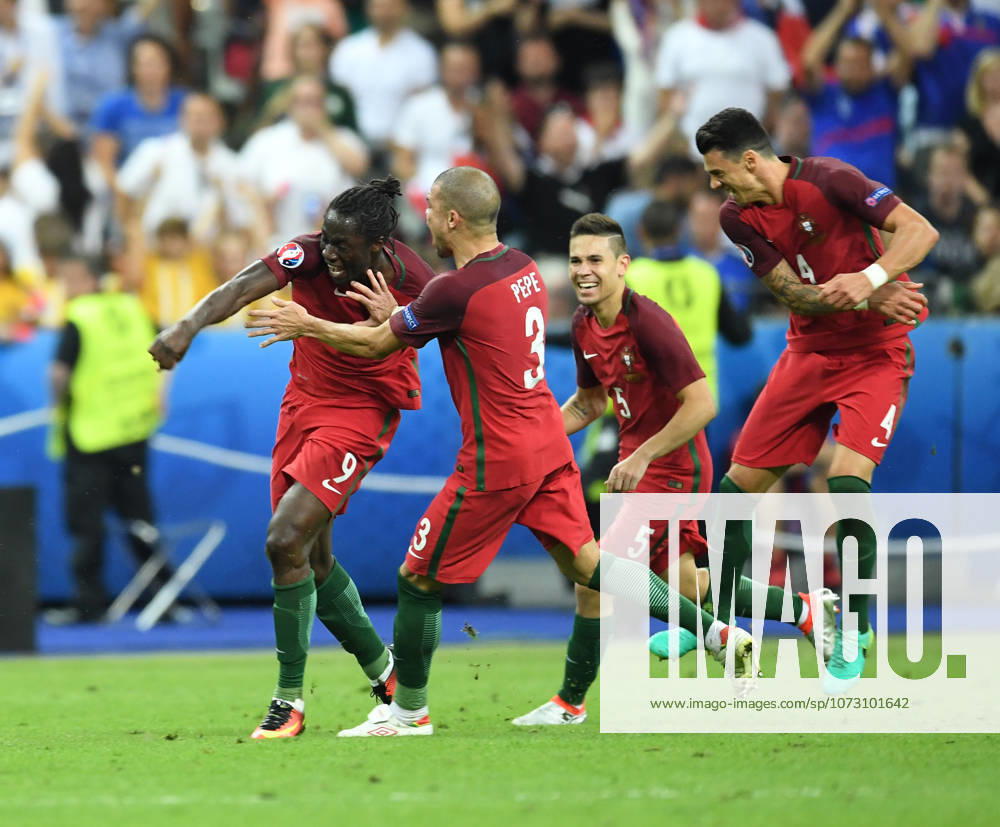 Portugal wins UEFA EURO, EM, Europameisterschaft,Fussball 2016 PARIS, FRANCE - JULY 10: Portugal s Eder celebrates after scoring a goal during the Euro 2016 final football match between Portugal and France at the Stade de France in Saint-Denis, north of Paris, France on July 10, 2016. Ile-de-France France. Editorial use only. Please get in touch for any other usage.
