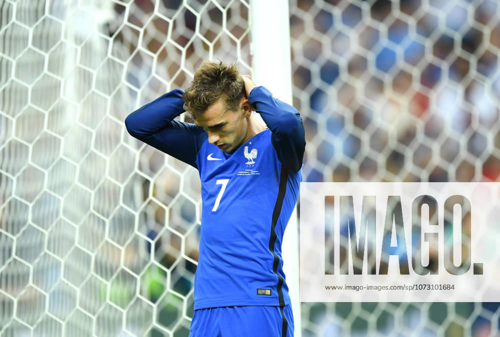Portugal wins UEFA EURO, EM, Europameisterschaft,Fussball 2016 PARIS, FRANCE - JULY 10: Antoine Griezmann of France is seen after Portugal won the Euro 2016 final football match at the Stade de France in Saint-Denis, north of Paris, France on July 10, 2016. Ile-de-France France. Editorial use only. Please get in touch for any other usage.