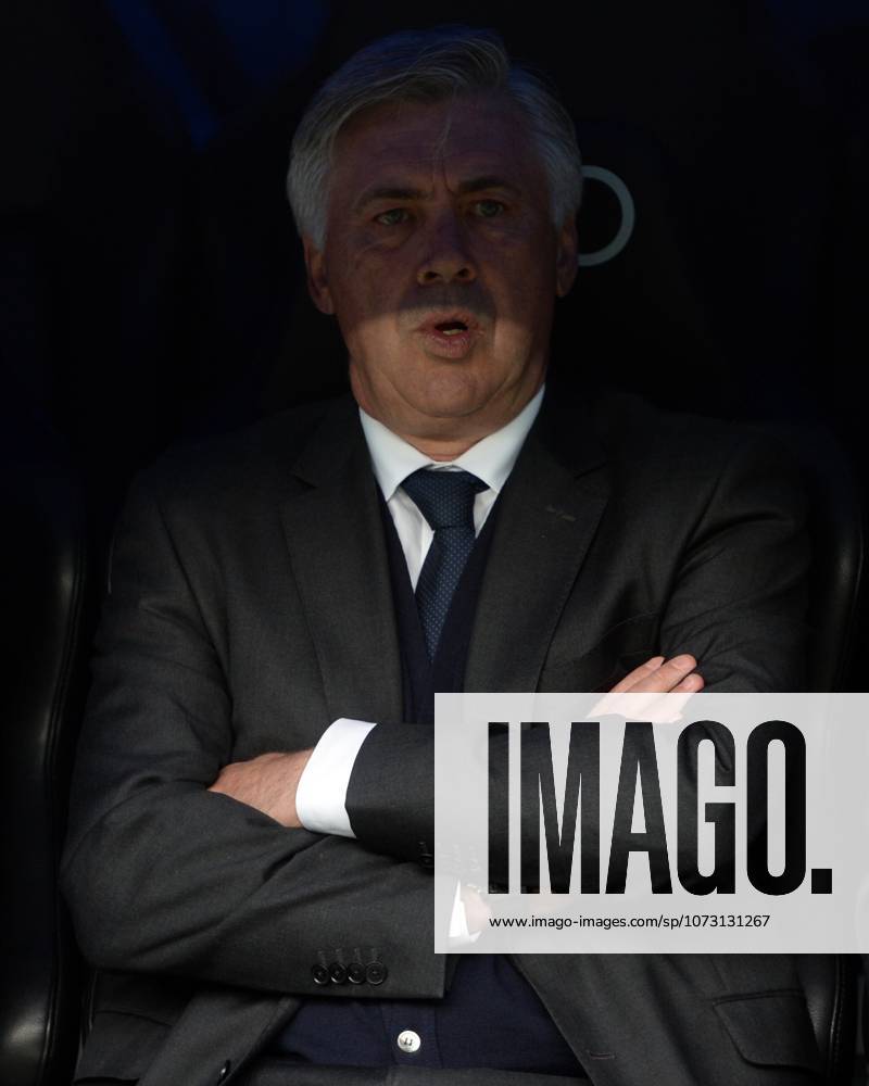 Real Madrid CF v UD Almeria - La Liga MADRID, SPAIN - APRIL 29: Head coach Carlo Ancelotti of Real Madrid CF seen during the La Liga match between Real Madrid CF and UD Almeria at Estadio Santiago Bernabeu on April 29, 2015 in Madrid, Spain Evrim Aydin Anadolu Agency Madrid Spain. Editorial use only. Please get in touch for any other usage.