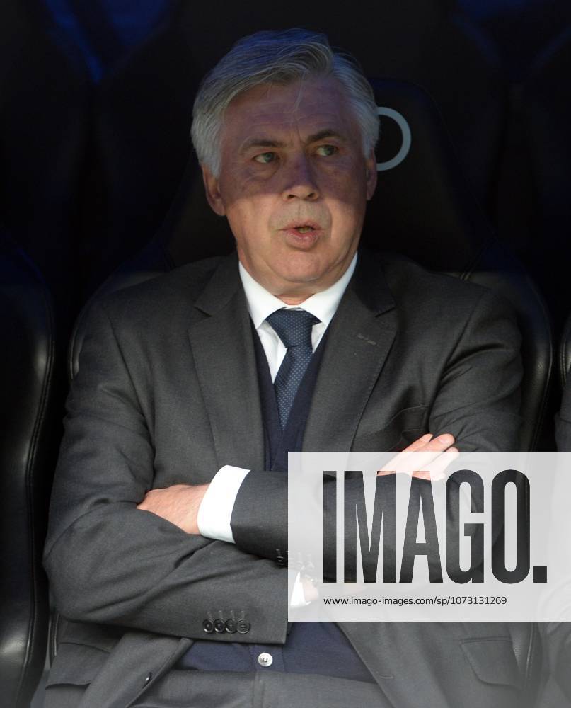 Real Madrid CF v UD Almeria - La Liga MADRID, SPAIN - APRIL 29: Head coach Carlo Ancelotti of Real Madrid CF seen during the La Liga match between Real Madrid CF and UD Almeria at Estadio Santiago Bernabeu on April 29, 2015 in Madrid, Spain Evrim Aydin Anadolu Agency Madrid Spain. Editorial use only. Please get in touch for any other usage.