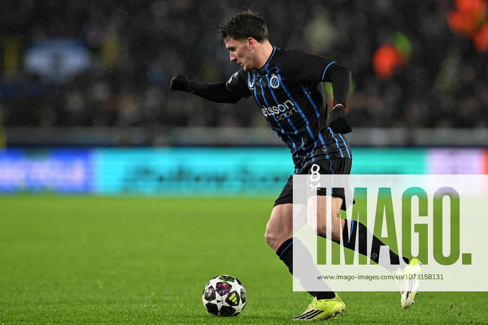 Club Brugge vs Atletico Madrid Christos Tzolis (8) of Club Brugge pictured during the Uefa Champions League Knock Out play offs first leg in season 2025 - 2026 between Club Brugge KV and Atletico de Madrid on February 18 , 2026 in Brugge, Belgium. (Photo by David Catry Isosport) Brugge Belgium