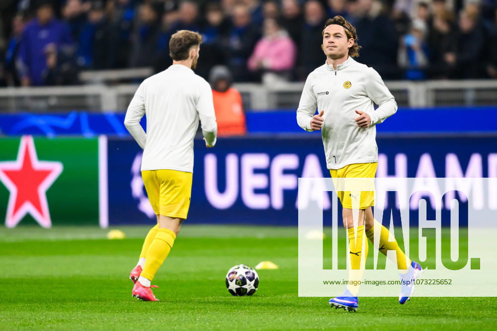 Patrick Berg of Bodo Glimt ahead of the UEFA Champions League football match between Inter and Bodo Glimt on February 24, 2026 in Milan Photo Marius Simensen BILDBYRAN COP 238 MM0057 bbeng football fotball soccer uefa champions league mesterligaen bodo glimt inter fc internazionale milano