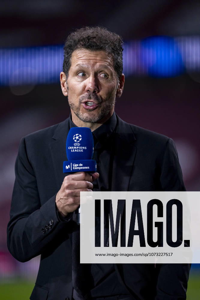Atletico de Madrid v Club Brugge KV - UEFA Champions League 2025 26 League Knockout Play-off Second Leg Diego Pablo Simeone, head coach of Atletico de Madrid, is interviewed at the end of the the UEFA Champions League 2025 26 League Knockout Play-off Second Leg match between Atletico de Madrid and Club Brugge KV at Estadio Riyadh Air Metropolitano on February 24, 2026 in Madrid, Spain. Madrid Estadio Riyadh Air Metropolitano Madrid Spain