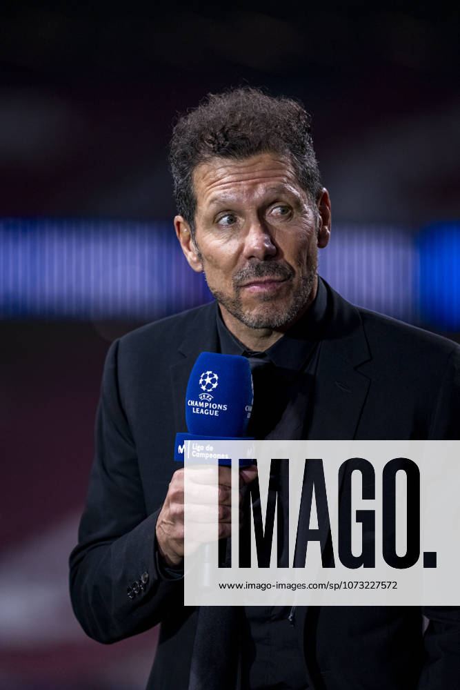 Atletico de Madrid v Club Brugge KV - UEFA Champions League 2025 26 League Knockout Play-off Second Leg Diego Pablo Simeone, head coach of Atletico de Madrid, is interviewed at the end of the the UEFA Champions League 2025 26 League Knockout Play-off Second Leg match between Atletico de Madrid and Club Brugge KV at Estadio Riyadh Air Metropolitano on February 24, 2026 in Madrid, Spain. Madrid Estadio Riyadh Air Metropolitano Madrid Spain
