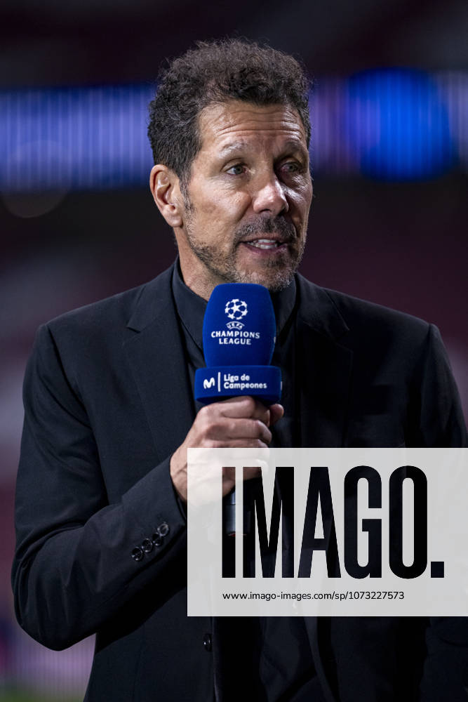 Atletico de Madrid v Club Brugge KV - UEFA Champions League 2025 26 League Knockout Play-off Second Leg Diego Pablo Simeone, head coach of Atletico de Madrid, is interviewed at the end of the the UEFA Champions League 2025 26 League Knockout Play-off Second Leg match between Atletico de Madrid and Club Brugge KV at Estadio Riyadh Air Metropolitano on February 24, 2026 in Madrid, Spain. Madrid Estadio Riyadh Air Metropolitano Madrid Spain