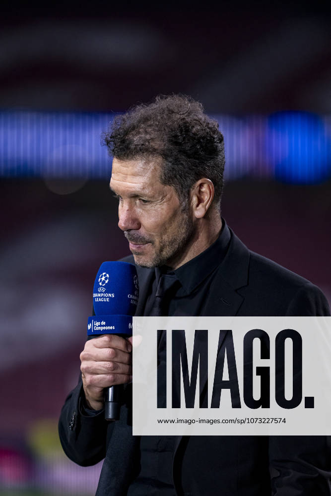 Atletico de Madrid v Club Brugge KV - UEFA Champions League 2025 26 League Knockout Play-off Second Leg Diego Pablo Simeone, head coach of Atletico de Madrid, is interviewed at the end of the the UEFA Champions League 2025 26 League Knockout Play-off Second Leg match between Atletico de Madrid and Club Brugge KV at Estadio Riyadh Air Metropolitano on February 24, 2026 in Madrid, Spain. Madrid Estadio Riyadh Air Metropolitano Madrid Spain