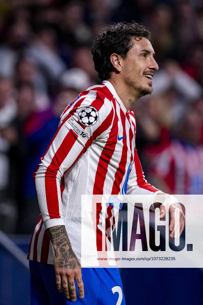 Atletico de Madrid v Club Brugge KV - UEFA Champions League 2025 26 League Knockout Play-off Second Leg Jose Maria Gimenez of Atletico de Madrid celebrates a goal during the UEFA Champions League 2025 26 League Knockout Play-off Second Leg match between Atletico de Madrid and Club Brugge KV at Estadio Riyadh Air Metropolitano on February 24, 2026 in Madrid, Spain. Madrid Estadio Riyadh Air Metropolitano Madrid Spain