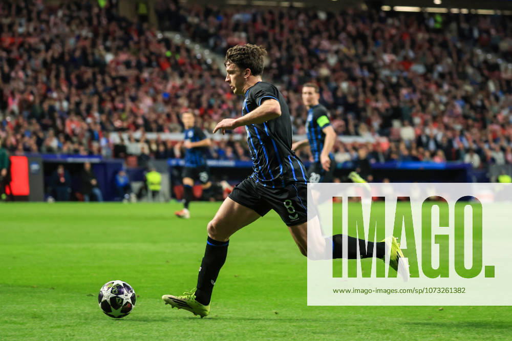 Spain - Atletico de Madrid vs Club Brugge KV - 24 02 2026 SPAIN, MADRID, FEBRUARY 24. Christos Tzolis of Brugge during the UEFA Champions League Knockout Play-off Second Leg football match between Atletico de Madrid and Club Brugge KV at Estadio Riyadh Air Metropolitano on February 24, 2026 in Madrid, Spain. Photo by Manuel Blondeau AOP.Press Madrid Riyadh Air Metropolitano Spain