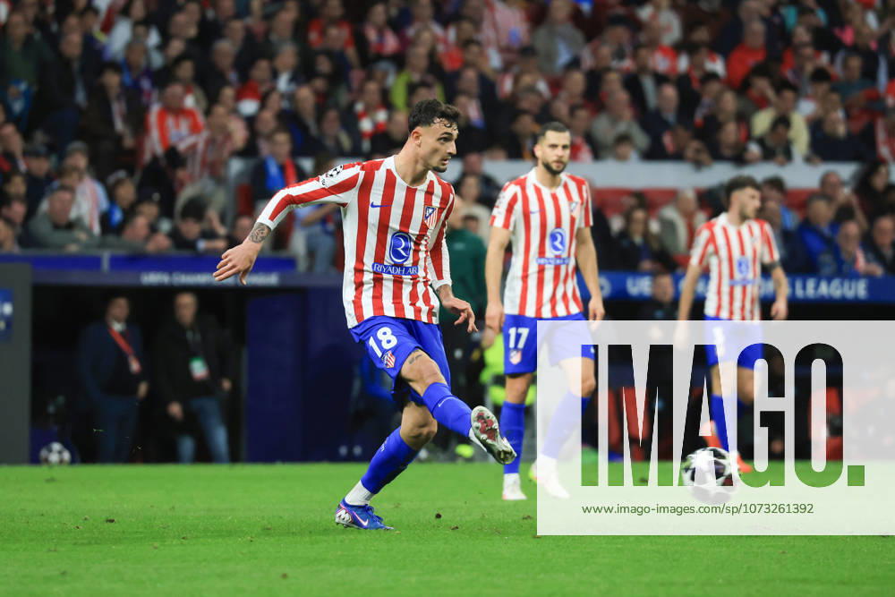 Spain - Atletico de Madrid vs Club Brugge KV - 24 02 2026 SPAIN, MADRID, FEBRUARY 24. Marc Pubill of Atletico de Madrid during the UEFA Champions League Knockout Play-off Second Leg football match between Atletico de Madrid and Club Brugge KV at Estadio Riyadh Air Metropolitano on February 24, 2026 in Madrid, Spain. Photo by Manuel Blondeau AOP.Press Madrid Riyadh Air Metropolitano Spain