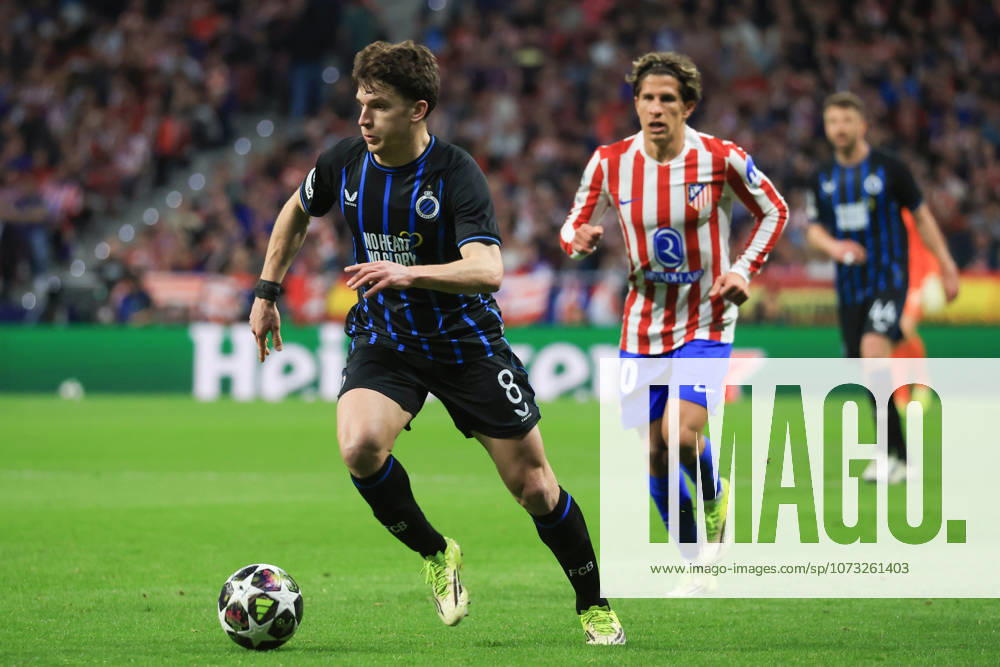 Spain - Atletico de Madrid vs Club Brugge KV - 24 02 2026 SPAIN, MADRID, FEBRUARY 24. Christos Tzolis of Brugge during the UEFA Champions League Knockout Play-off Second Leg football match between Atletico de Madrid and Club Brugge KV at Estadio Riyadh Air Metropolitano on February 24, 2026 in Madrid, Spain. Photo by Manuel Blondeau AOP.Press Madrid Riyadh Air Metropolitano Spain