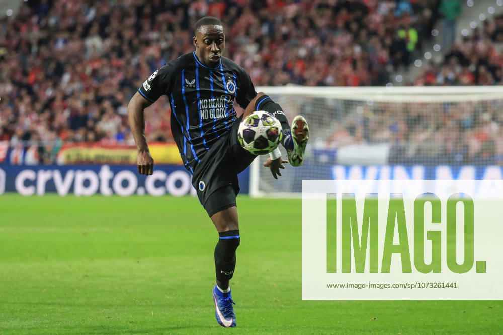 Spain - Atletico de Madrid vs Club Brugge KV - 24 02 2026 SPAIN, MADRID, FEBRUARY 24. Carlos Forbs of Brugge during the UEFA Champions League Knockout Play-off Second Leg football match between Atletico de Madrid and Club Brugge KV at Estadio Riyadh Air Metropolitano on February 24, 2026 in Madrid, Spain. Photo by Manuel Blondeau AOP.Press Madrid Riyadh Air Metropolitano Spain