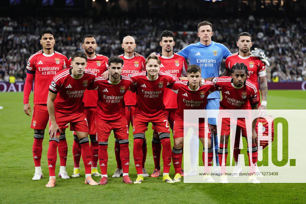 Real Madrid C.F. v SL Benfica - UEFA Champions League 2025 26 League Knockout Play-off Second Leg Benfica line up during the UEFA Champions League 2025 26 League Knockout Play-off Second Leg match between Real Madrid C.F. and SL Benfica at Estadio Santiago Bernabeu on February 25, 2026 in Madrid, Spain. Madrid Spain