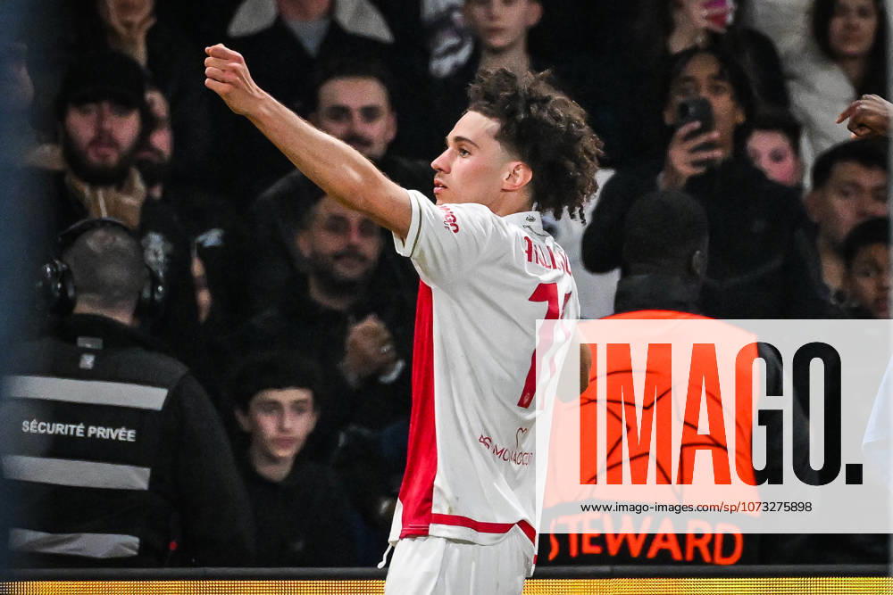 Maghnes AKLIOUCHE of Monaco celebrates his goal during the UEFA Champions League match between Paris Saint-Germain (PSG) and AS Monaco at Parc des Princes Stadium on February 25, 2026 in Paris, France. Paris France - ZUMAm308 20260225_zsp_m308_008