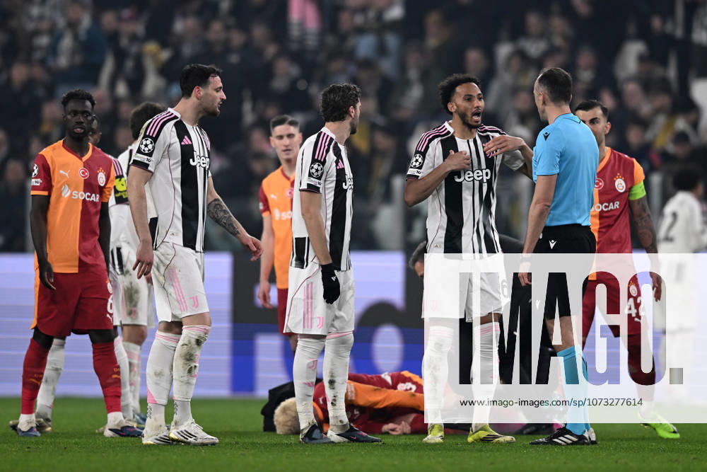 Db Torino 25 02 2026 - Champions League Juventus-Galatasaray foto Daniele Buffa Image nella foto: espulsione Lloyd Kelly