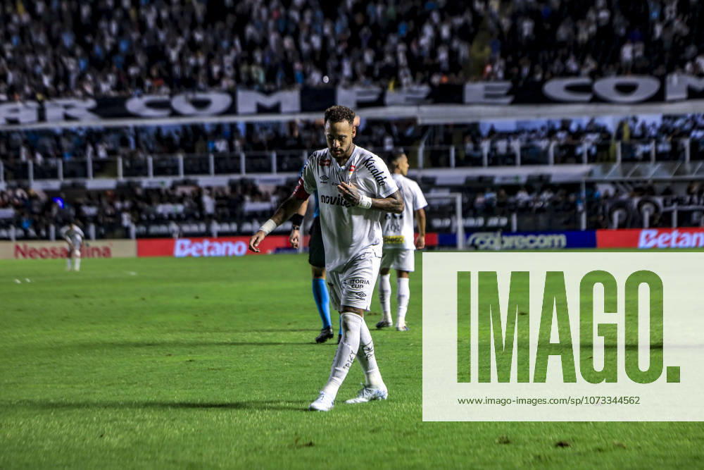 Match between Santos and Vasco for the 2026 Brazilian Championship. Santos (SP), 02 26 2026 - Brasileirao Santos vs Vasco - Player Neymar scores and celebrates his goal during the match between Santos and Vasco, valid for the 4th round of the Brazilian football championship, on the night of Thursday, February 26, 2026, at the Urbano Caldeira stadium, in the city of Santos. (Foto: Pedro Paulo Diaz Thenews2 imago images)