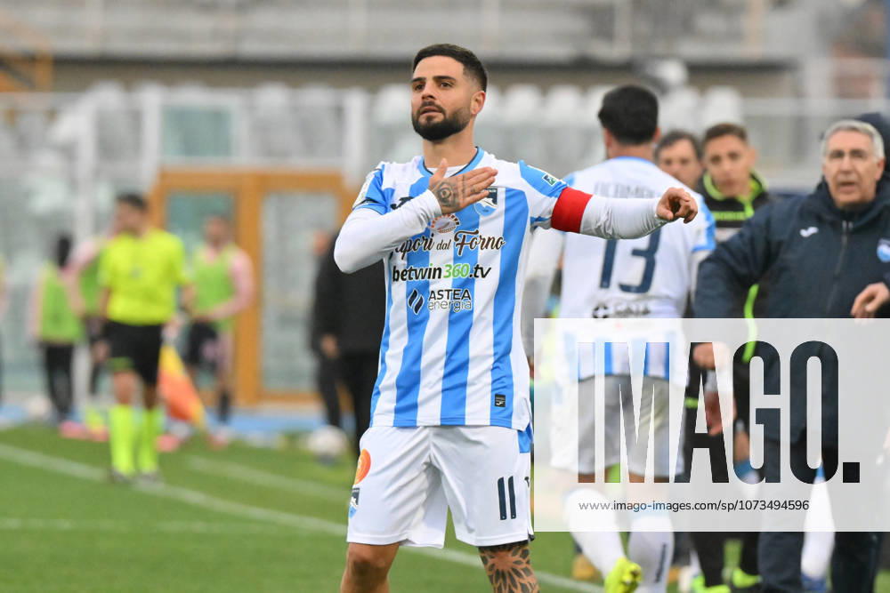 Esultanza Lorenzo Insigne dopo il gol durante la partita di Serie B tra Pescara e Palermo allo stadio Giovanni Cornacchia di Pescara, Italia - Domenica 01 Marzo 2026. - Calcio. (Foto di Fabio Urbini Lapresse)