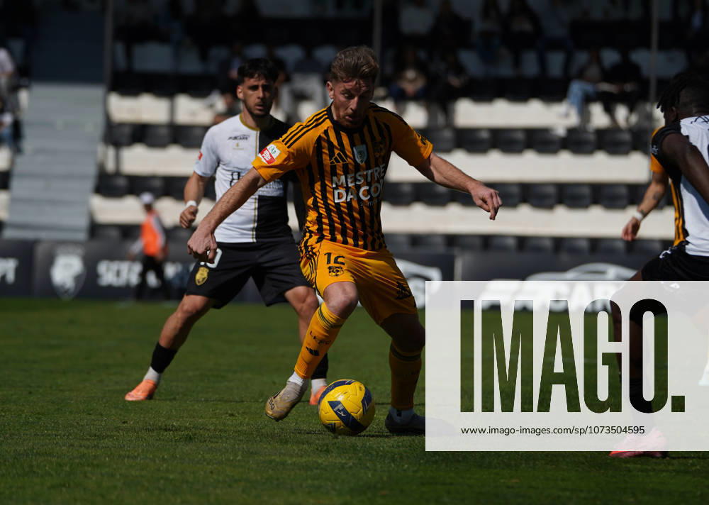 Liga Portugal 2 Meu Super Round 24 football match between SC Farense and Lusitania Lourosa FC, Faro, Portugal Faro, Portugal. 1 st Mar, 2026. Arsenio Nunes, Lourosa FC player, during the SC Farense 2 - 1 Lusitano Lourosa FC Round 24 match for the football Liga Portugal 2 Meu Super. Nuno Pires Veloso Alamy Live News