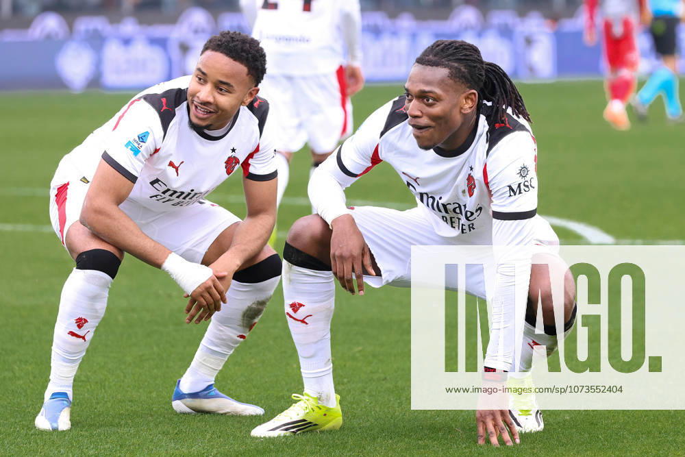 Italy: US Cremonese vs AC Milan, Serie A EniLive 2025 2026 day 27, Zini Stadium Italy, Cremona, 2026 03 01: Rafael Leao (AC Milan) scores and celebrates the 2-0 goal at 90+4 during soccer game US Cremonese vs AC Milan, Serie A Enilive 2025-2026 day 25 at Zini Stadium Italy, Cremona, 2026 03 01: US Cremonese vs AC Milan, Serie A EniLive 2025 2026 day 27 at Zini Stadium. Cremona Italy