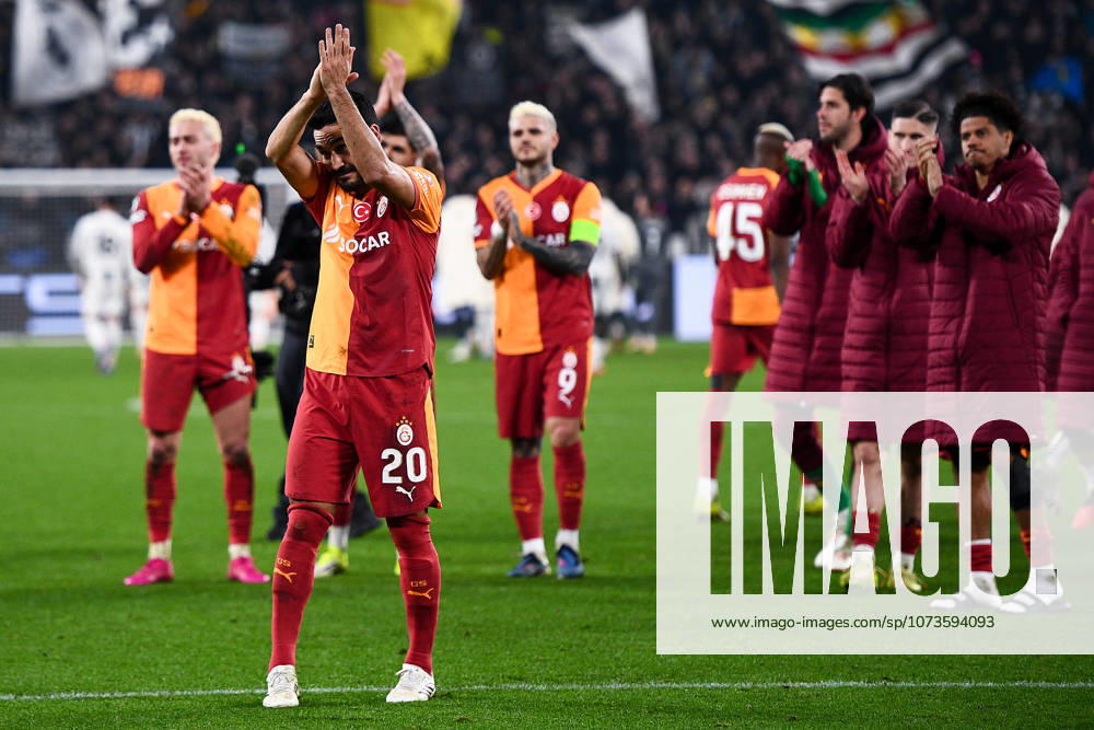 2026-02-25 Juventus FC v Galatasaray - UEFA Champions League 2025 26 League Knockout Play-off Second Leg TURIN, ITALY - FEBRUARY 25: Ilkay Gundogan of Galatasaray SK applauds for the fans during the UEFA Champions League 2025 26 League Knockout Play-off Second Leg match between Juventus FC and Galatasaray at Allianz Stadium on February 25, 2026 in Turin, Italy. (Photo by Alberto Gandolfo BSR Agency) Turin Italy Content not available for redistribution in The Netherlands directly or indirectly through any third parties.