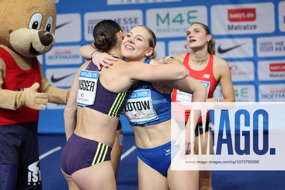 Nadine VISSER (NED), 60m Hurdles Women, Two-time European champion 100-metre hurdles and Lia FLOTOW (GER), 60m Hurdles Women, during the ISTAF Indoor Berlin at Uber Arena Berlin, March 6, 2026 in Berlin, Germany. Berlin Germany