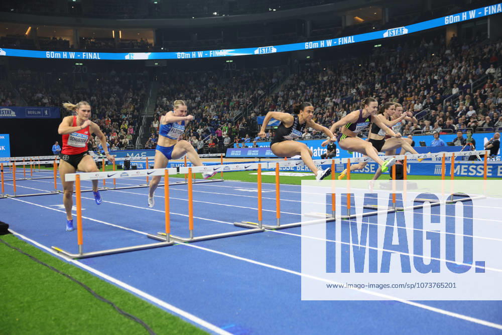 60 m hurdles women, during the ISTAF Indoor Berlin at Uber Arena Berlin, March 6, 2026 in Berlin, Germany. Berlin Germany