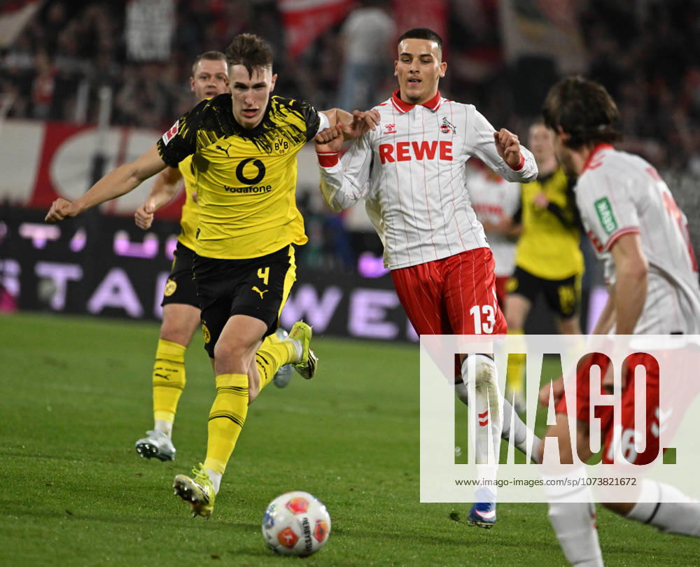 Soccer 1 Bundesliga, 1 FC Koeln Borussia Dortmund Nico Schlotterbeck Bor Dortmund , left and Said El Mala , right 1 FC Köln Koeln