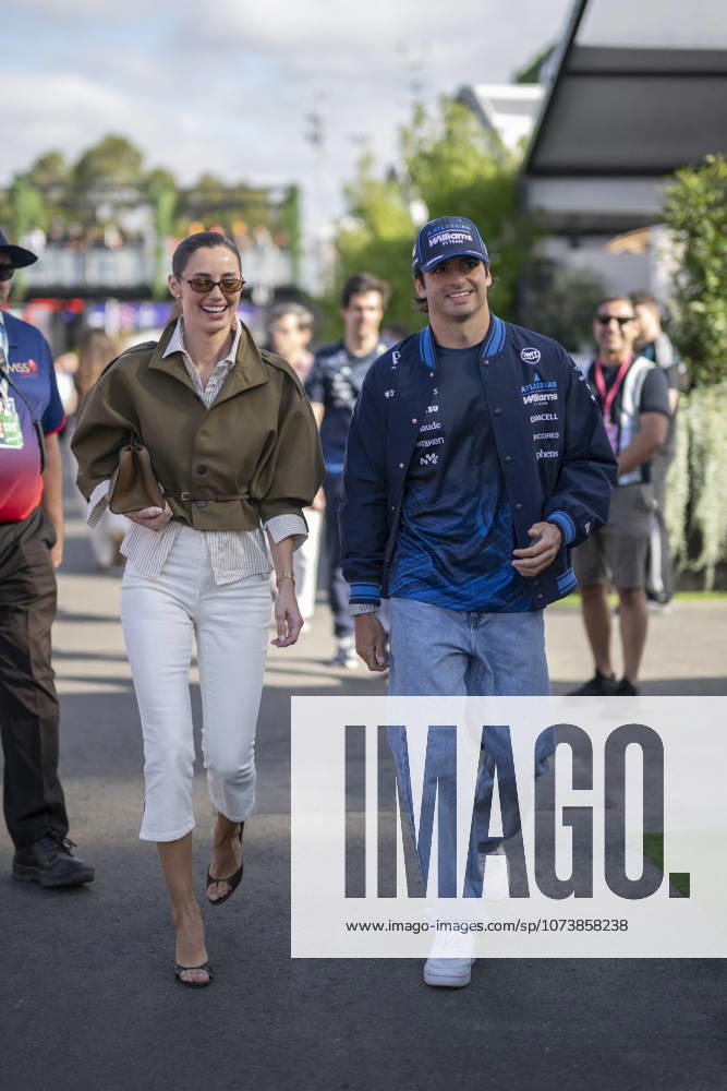 Formula One Australian Grand Prix Melbourne EB Carlos Sainz and Rebecca Donaldson during the Formula One Australian Grand Prix at Albert Park in Melbourne on March 8, 2026. Photo by Eliot Blondet ABACAPRESS.COM Melbourne Australia Australia