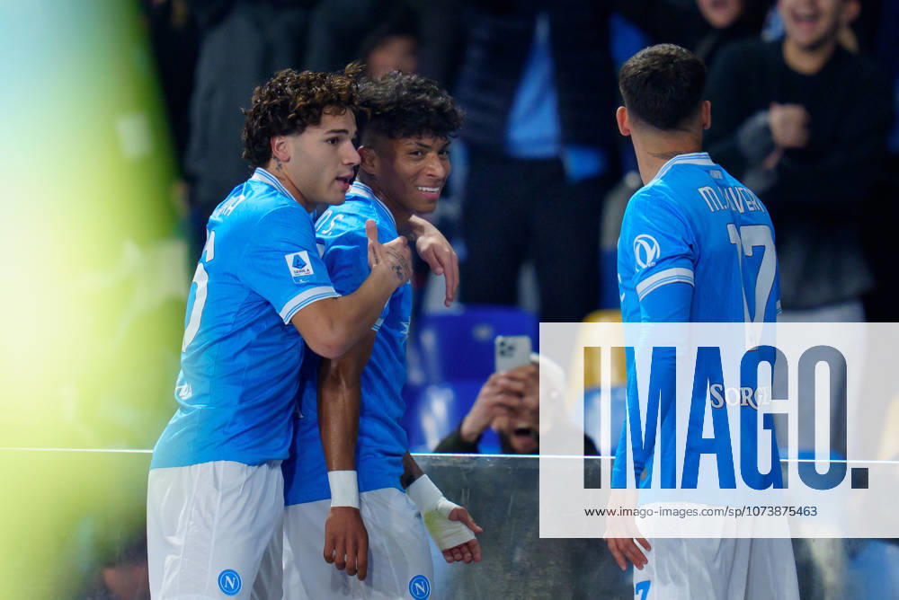 SSC Napoli v Torino FC - Serie A Enilive Alisson Santos of SSC Napoli celebrates after scoring first goal during the serie Serie A Enilive match between SSC Napoli and Torino FC at Stadio Diego Armando Maradona on March 6, 2026 in Naples, Italy Naples Stadio Diego Armando Maradona Naples Italy