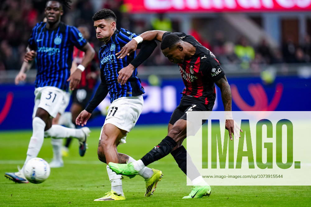 AC Milan v FC Internazionale - Serie A Enilive Pervis Estupinan of AC Milan scores first goal goal during the serie Serie A Enilive match between AC Milan and FC Internazionale at Stadio Giuseppe Meazza on March 8, 2026 in Milan, Italy Milan Stadio Giuseppe Meazza Milan Italy
