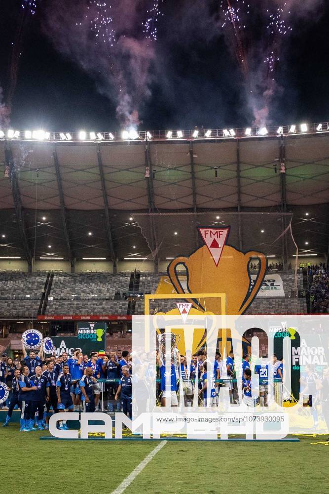 BELO HORIZONTE (MG), 08 03 2026 Futebol Campeonato Mineiro 2026 Time do cruzeiro comemora titulo na partida entre Cruzeiro x Atletico, valida pela final do Campeonato Mineiro 2026, realizada no Mineirao neste domingo (08). Minas Gerais Brasil