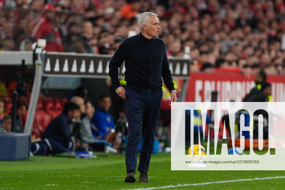 Jose Mourinho, SL Benfica Coach seen in action during Liga Portugal Betclic football match between SL Benfica and FC Porto at Estadio da Luz..Final score: SL Benfica 2:2 FC Porto SL Benfica Vs FC Porto In Lisbon, Portugal - 8 Mar 2026 - ZUMAs197 20260308_aaa_s197_430