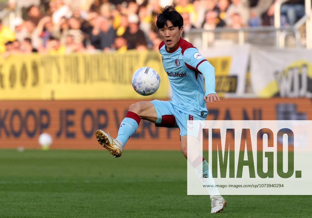 BREDA Feyenoord player Inbeom Hwang during the Dutch Eredivisie match between NAC and Feyenoord at Rat Verlegh Stadium on March 8, 2026 in Breda, Netherlands Photo by DeFodi Images