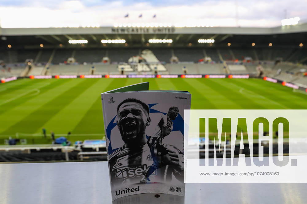 Newcastle United v Barcelona, UEFA Champions League General View inside the Stadium of St. James Park of a Newcastle United Match Programme during the Newcastle United v Barcelona UEFA Champions League Round of 16 First Leg match at St. James Park, Newcastle Upon Tyne, England on 10 March 2026 Credit: Lee Keuneke Every Second Media Editorial use only. All images are copyright Every Second Media Limited. No images may be reproduced without prior permission.
