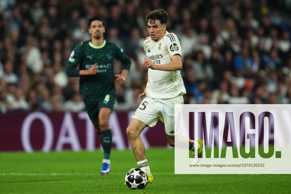 ESP: Real Madrid v Manchester City . UEFA Champions League match. Round of 16, first leg. Thiago Pitarch of Real Madrid during the UEFA Champions League match, Round of 16, first leg, between Real Madrid and Manchester City played at Santiago Bernabeu Stadium on March 11, 2026 in Madrid Spain. kpng
