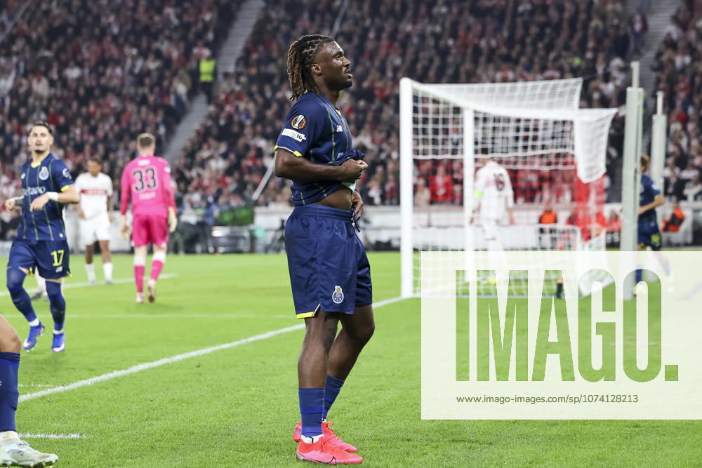 Terem Moffi FC Porto, 29 after his goal for 0 1 , Germany, Football, UEFA Europa League, Round of 16, 2025 2026, VfB Stuttgart vs FC Porto, 12 03 2026, Stuttgart Arena Stuttgart Germany