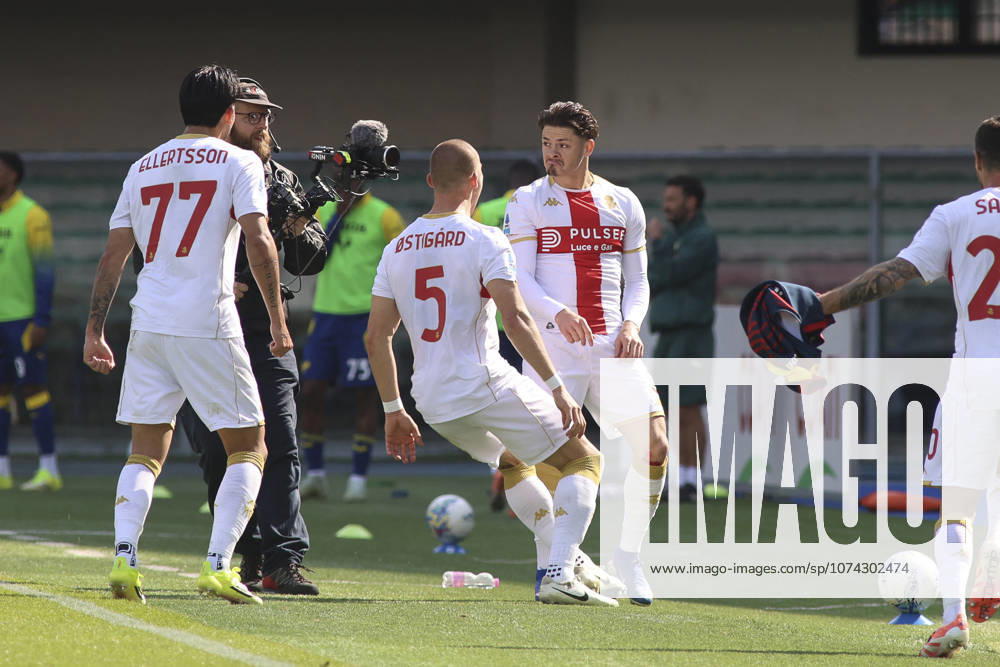 CALCIO - Serie A - Hellas Verona FC vs Genoa CFC Vitinha of Genoa CFC celebrates after scoring during Hellas Verona FC vs Genoa CFC, 29° Serie A Enilive 2025-26 game at Marcantonio Bentegodi stadium in Verona (VR), Italy, on March 15, 2026. Verona Italy