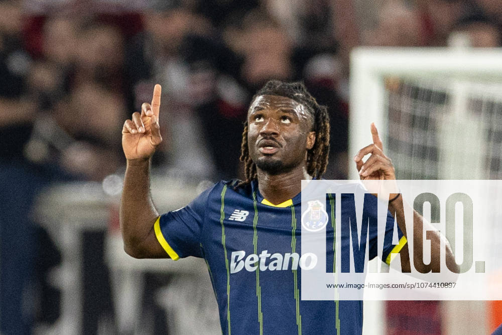 Terem Moffi of FC Porto celebrates after scoring a goal during the UEFA Europa League 2025 2026 match between VfB Stuttgart - FC Porto at Arena Stuttgart..Final score; VfB Stuttgart 1:2 FC Porto. Stuttgart Germany - ZUMAs197 20260312_aaa_s197_519
