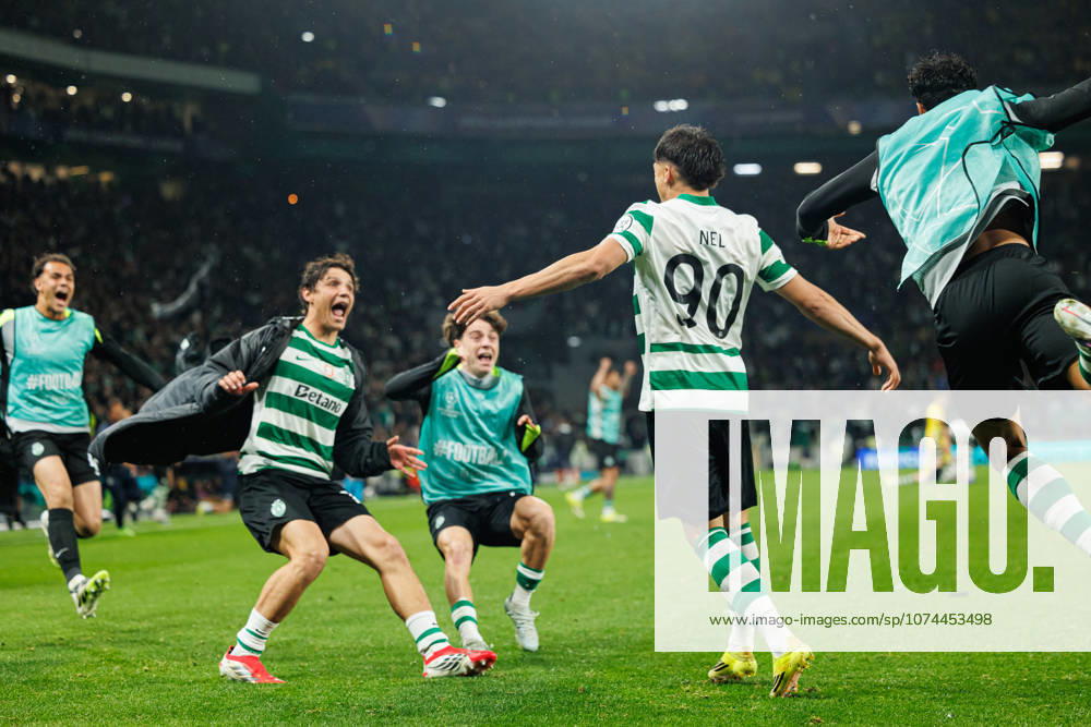 Rafael Nel seen celebrating after goal during UEFA Champions League Round of 16 game between teams of Sporting CP and FK Bodo Glimt at Estadio Jose Alvalade (Maciej Rogowski Ball Raw Images) Lisbon Estadio Jose Alvalade Portugal