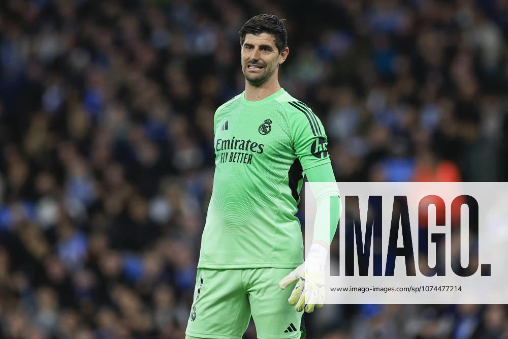 Manchester City v Real Madrid, Champions League Thibaut Courtois (1) of Real Madrid during the Champions League match between Manchester City and Real Madrid at the Etihad Stadium, Manchester, UK on 17 March 2026. Manchester Etihad Stadium Manchester UK Editorial use only ,