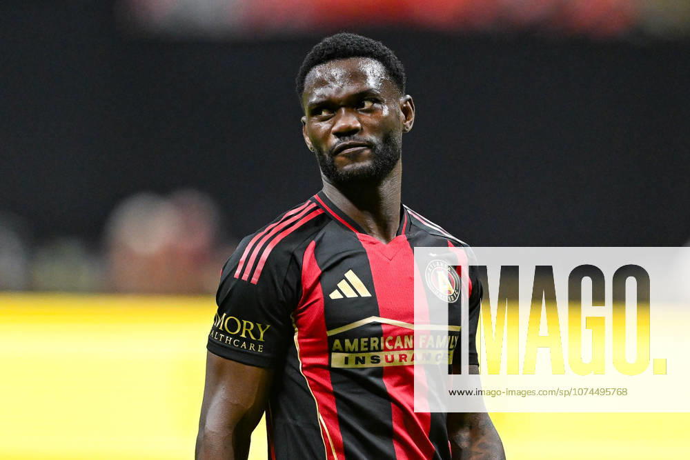 ATLANTA, GA - MARCH 14: Emmanuel Latte Lath 9 of Atlanta reacts during the MLS, Fussball Herren, USA match between the Philadelphia Union and Atlanta United FC on March 14th, 2026 at Mercedes-Benz Stadium in Atlanta, GA. (Photo by Rich von Biberstein Icon Sportswire) SOCCER: MAR 14 MLS Atlanta United vs Philadelphia Union Icon260314059