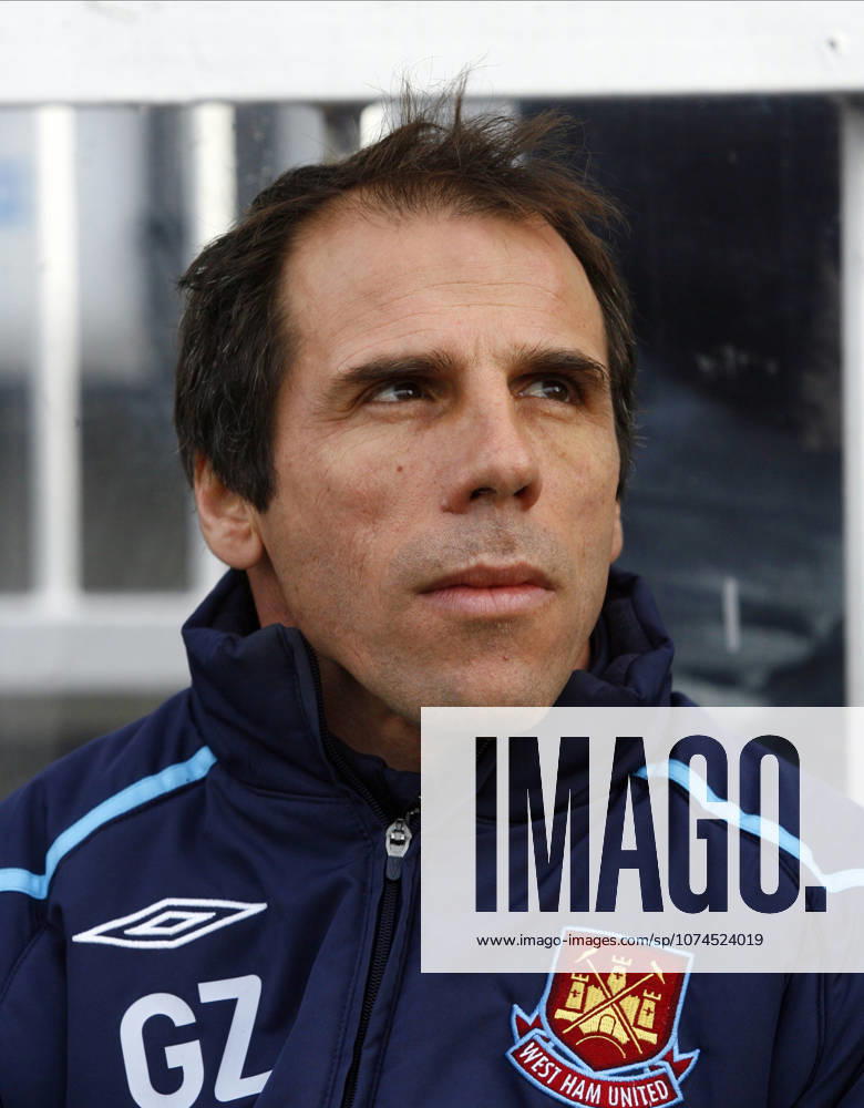 Hartlepool United V West Ham United, FA Cup 4th Round Gianfranco Zola, West Ham United Manager portrait before the FA Cup 4th Round match between Hartlepool United and West Ham United at Victoria Park on January 24, 2009 in Hartlepool, England. Hartlepool Victoria Park England United Kingdom