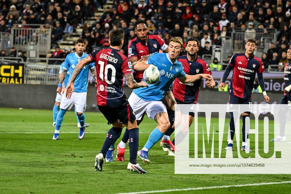 Rasmis Hojlund of SSC Napoli during Cagliari Calcio vs SSC Napoli, Italian soccer Serie A match in Cagliari, Italy, March 20 2026