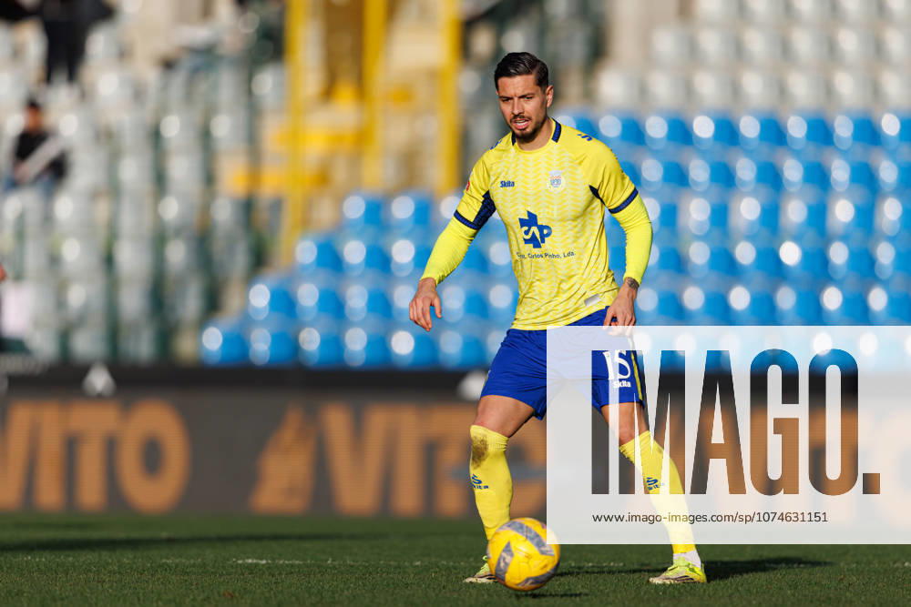 Javi Sanchez seen during Liga Portugal game between teams of Casa Pia AC and FC Arouca at Estadio Municipal Rio Maior (Maciej Rogowski Ball Raw Images PT) Rio Maior Estadio Municipal Rio Maior Portugal