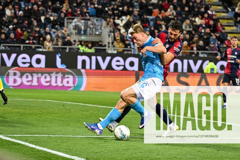 Rasmis Hojlund of SSC Napoli during Cagliari Calcio vs SSC Napoli, Italian soccer Serie A match in Cagliari, Italy, March 20 2026