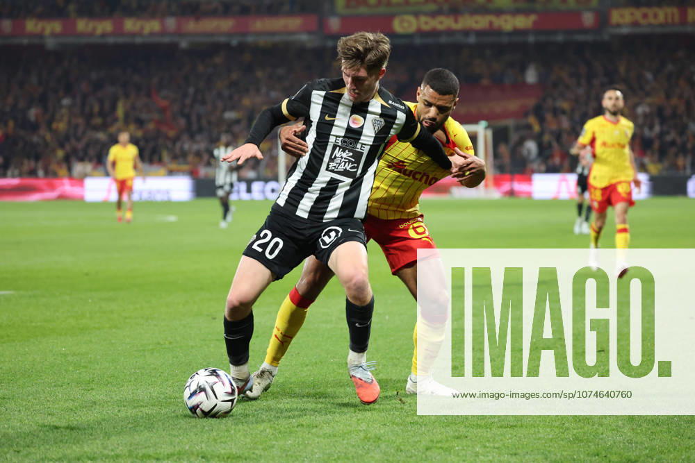 scà20 et Matthieu UDOL (RC Lens) lors du match RC Lens vs Angers SCO, Ligue 1 J27, stade Bollaert-Delelis, le 20 mars 2026 - photo Laurent Sanson PsnewZ