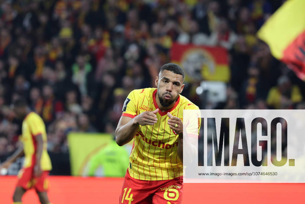 Joie et célébration de Matthieu UDOL (RC Lens) apres son but lors du match RC Lens vs Angers SCO, Ligue 1 J27, stade Bollaert-Delelis, le 20 mars 2026 - photo Laurent Sanson PsnewZ