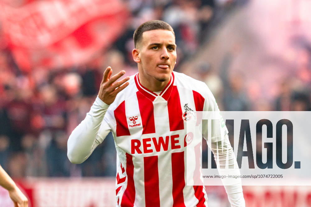 Germany Bundesliga 2025 2026 27 Matchday, 1 FC Köln vs Borussia Mönchengladbach, Saturday, 21 03 2026 Rhein Energie Stadion, North Rhine-Westphalia Goal for 1 1 by Said El Mala FC Köln, 13 Cheers Joy Emotions Goal celebration