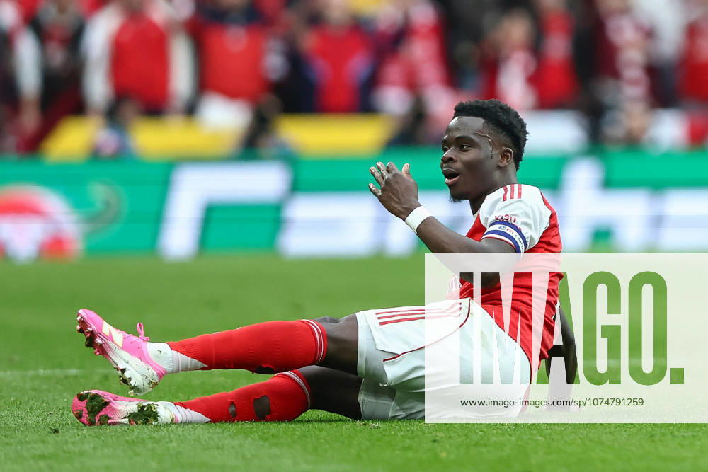Arsenal v Manchester City, Carabao Cup Final Bukayo Saka of Arsenal reacts during the Arsenal v Manchester City Carabao Cup Final match at Wembley Stadium, London, England on 22 March 2026 Credit: Ian Stephen Every Second Media Editorial use only. All images are copyright Every Second Media Limited. No images may be reproduced without prior permission. All rights reserved. Premier League and Football League images are subject to licensing agreements with Football DataCo Limited. see https: www.football-dataco.com